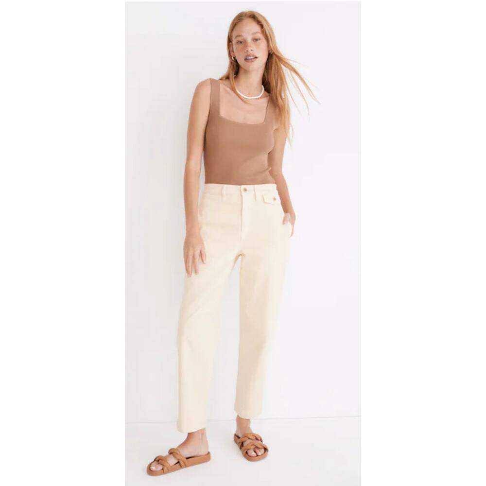 Madewell Pants Women Cream Bone Utility Balloon Pant High Rise Size 25